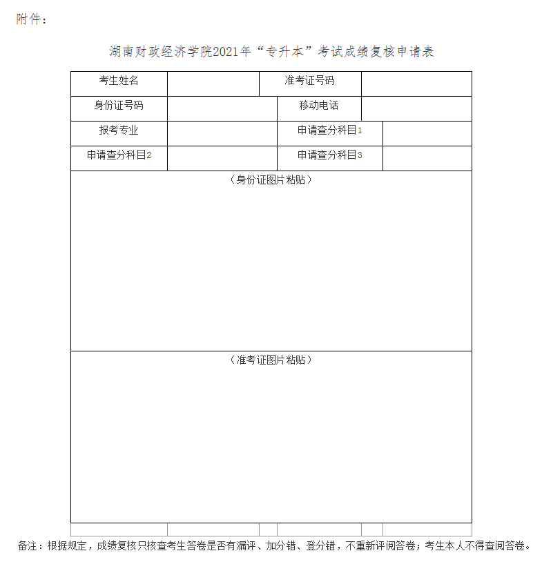湖南財政經學院專升本成績查詢及復核的通知