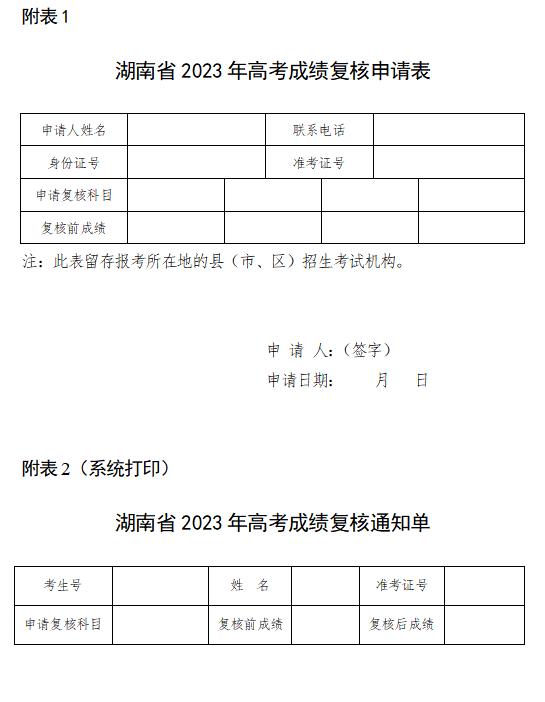 關(guān)于印發(fā)《湖南省2023年普通高等學(xué)校招生全國(guó)統(tǒng)一考試成績(jī)復(fù)核實(shí)施辦法》的通知