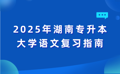 2025年湖南專升本大學(xué)語(yǔ)文復(fù)習(xí)指南
